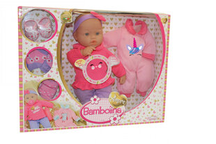Nukk helide ja tarvikutega Bambolina Amore, 36 cm, BD1833 hind ja info | Imikute mänguasjad | kaup24.ee