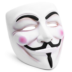 Halloweeni mask "Anonüümne", valge hind ja info | Karnevali kostüümid | kaup24.ee