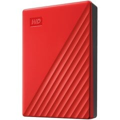 WD My Passport 4TB, USB 3.2, Punane цена и информация | Жёсткие диски (SSD, HDD) | kaup24.ee