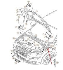 AUDI A3 8P kapoti kaane lukustuskaabel Ehtne 8P0823535C hind ja info | Lisaseadmed | kaup24.ee