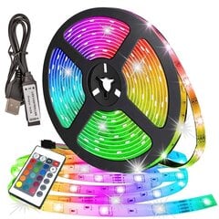 3 m LED-ribavalgustid RGB-ga, valgussilmus, LED-riba USB-toitega, mitmevärviline hind ja info | Peokaunistused | kaup24.ee