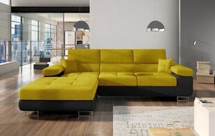 Мягкий угловой диван Armando, желтый/черный цена и информация | Угловые диваны | kaup24.ee