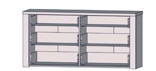 Kummut Forte Nelleke 6S, pruun цена и информация | Комоды | kaup24.ee