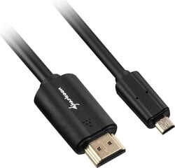 Sharkoon kaabel HDMI -> micro HDMI 4K 1,0m hind ja info | Kaablid ja juhtmed | kaup24.ee