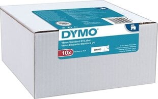 Dymo etiketiprinteri etiketid D1- 10PK black/white 19mm x 7m | D1, 10-pakk цена и информация | Принтеры | kaup24.ee