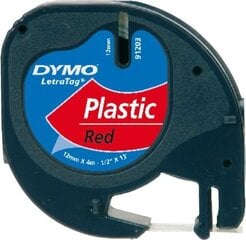 Dymo etiketiprinteri etiketid Letratag Band Plastik punane 12 mm x 4 m цена и информация | Принтеры | kaup24.ee