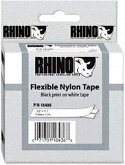 Dymo etiketiprinteri etiketid Rhino Band IND, Nylon 19 mm x 3,5 m must/valge hind ja info | Printerid | kaup24.ee