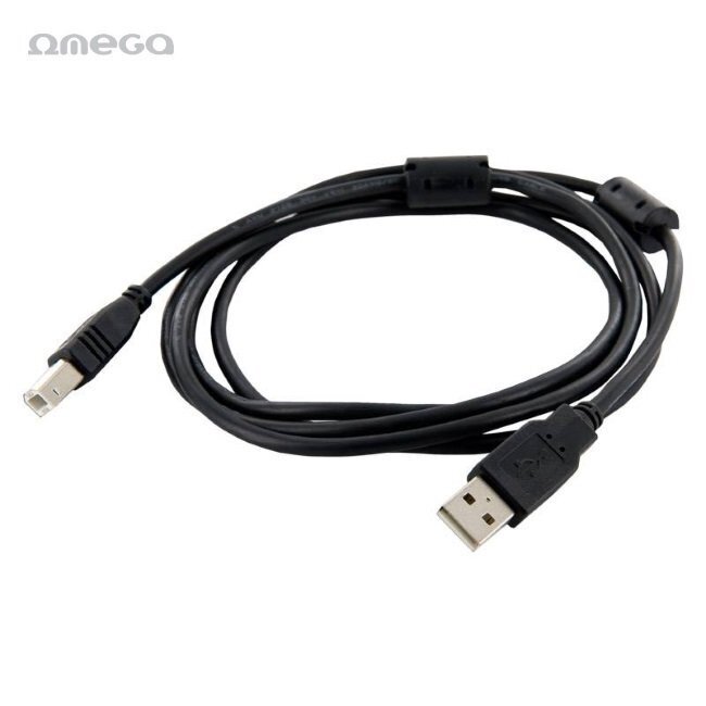 Kaabel Omega USB A/USB B, 1.5m, Must hind ja info | Kaablid ja juhtmed | kaup24.ee