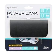 Platinet power bank Leather 9000mAh, черный (43453) цена и информация | Зарядные устройства Power bank | kaup24.ee