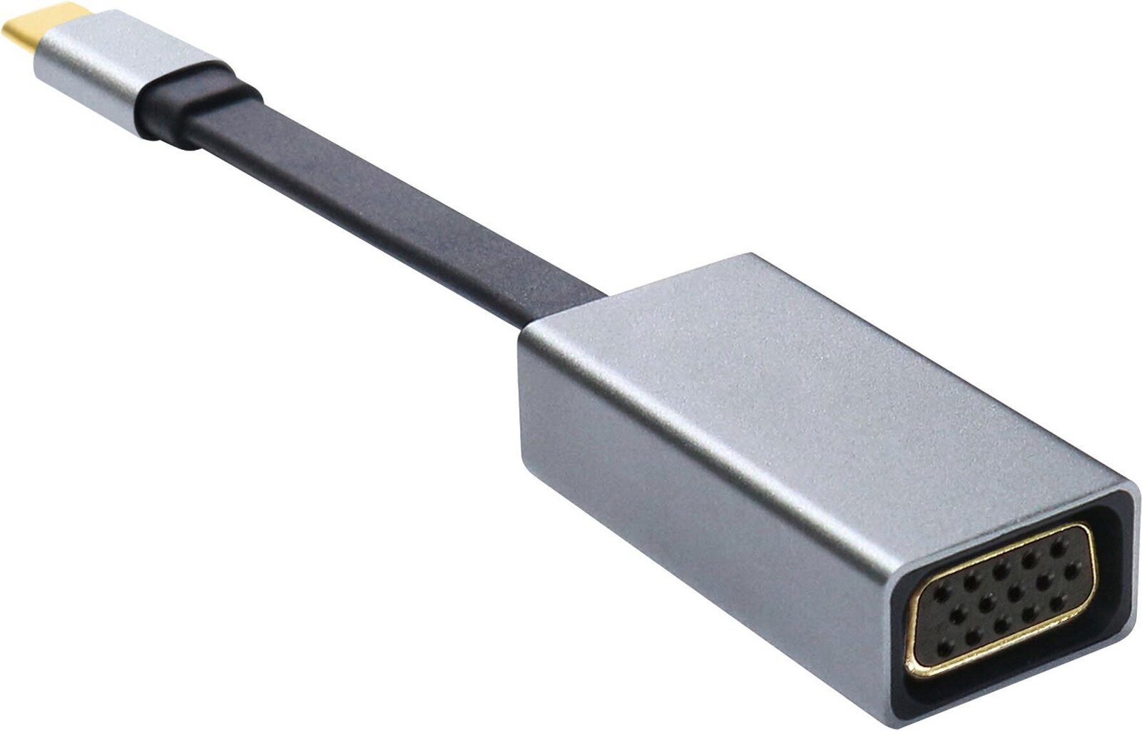 Platinet Multimeedia Adapter Type-C to VGA, Must цена и информация | USB jagajad, adapterid | kaup24.ee