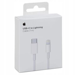 Andmeedastus-, laadimiskaabel Apple MK0X2AM/A USB-C to Lightning 1m, Valge hind ja info | Mobiiltelefonide kaablid | kaup24.ee