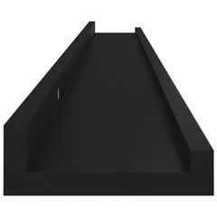 seinariiulid, 2 tk, must, 100 x 9 x 3 cm цена и информация | Полки | kaup24.ee