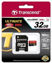 Transcend mälukaart microSDHC 32GB Class 10 UHS-I + adapter цена и информация | Карты памяти | kaup24.ee