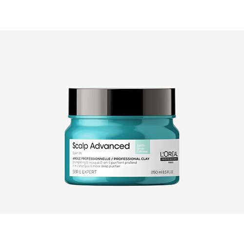 Puhastav mask - šampoon rasusele peanahale L'Oréal Professionnel Scalp Advanced Anti-Oiliness 2in1, 250 ml hind ja info | Maskid, õlid, seerumid | kaup24.ee