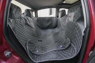 Чехол для автомобильных сидений Hobbydog на липучке Velcro с бортами, серый, 160x140 см цена и информация | Принадлежности в дорогу | kaup24.ee