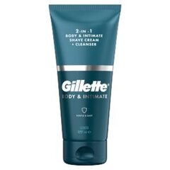 Gillette Body & Intimate Pubic 2in1 raseerimiskreem ja puhastusvahend, 177 ml hind ja info | Raseerimisvahendid | kaup24.ee