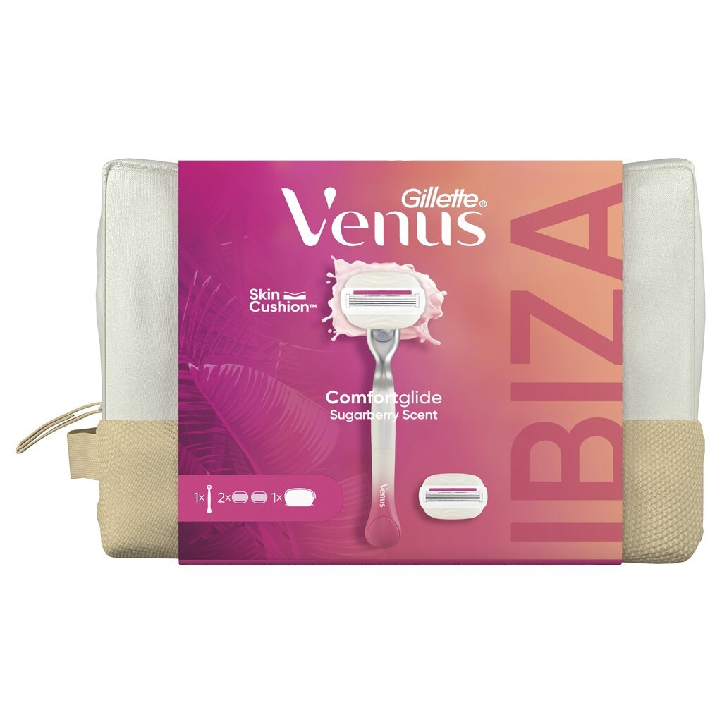 Gillette Venus Kinkekomplekt Raseerija Comfortglide + 2 vahetustera + kott hind ja info | Raseerimisvahendid | kaup24.ee