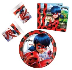 Miraculous Ladybug ühekordsete nõude komplekt, 36 tk hind ja info | Ühekordsed nõud | kaup24.ee