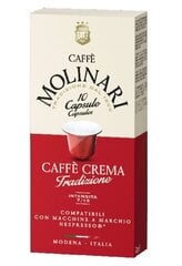 Molinari Caffe Crema Tradizione кофейные капсулы, 10 шт. цена и информация | Кофе, какао | kaup24.ee