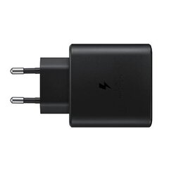 Samsung EP-TA845XBEGWW Quick Charge 3.0 / 45Вт дорожный адаптер + USB-C провод, черный цена и информация | Зарядные устройства для телефонов | kaup24.ee