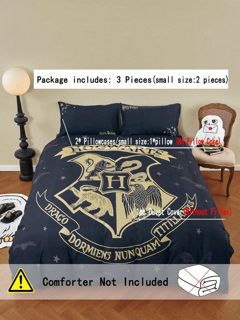 Harry Potteri voodipesukomplekt Electronics LV-120524, sinine цена и информация | Voodipesu | kaup24.ee