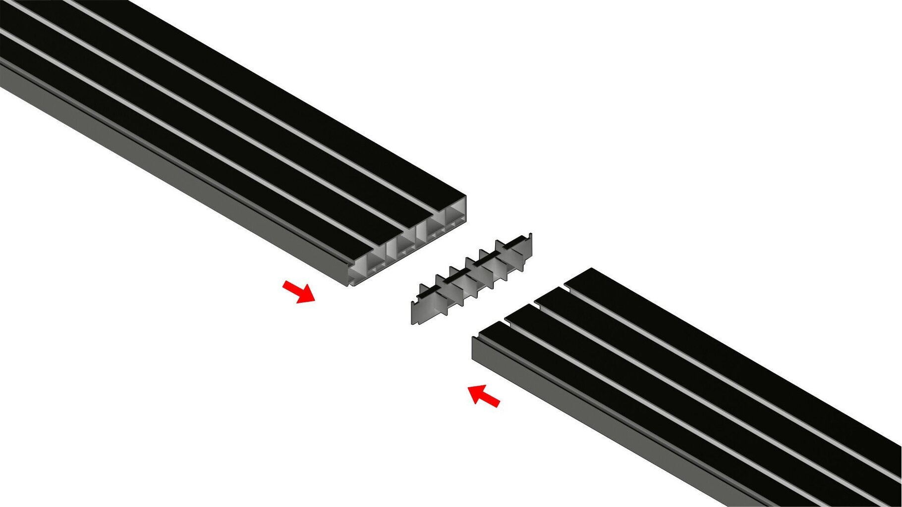 Laekarniis kolmekordse PVC siini ja klambritega, 150 cm hind ja info | Kardinapuud | kaup24.ee