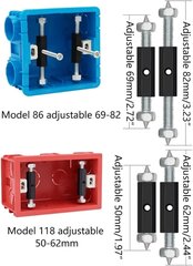 10 tk 86 tüüpi lüliti pistikupesa kasti kruvi tugivarda seinakinnitus lülituskarbi sisemine remondikomplekt hoiustamissamba remonditööriist hind ja info | Taskunoad, multifunktsionaalsed tööriistad | kaup24.ee