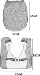 Jõulukaunistused Jõuluvana WC-istmekatte ja vaibakomplekt, Puhkemaja vannitoa sisustustarvikud цена и информация | Рождественские украшения | kaup24.ee
