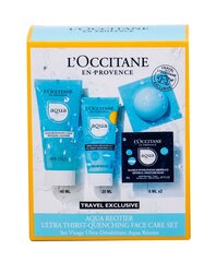 Komplekt L'Occitane Aqua Reotier naistele: päevakreem 20 ml + puhastav näogeel 40 ml + näomask 2 x 6 ml hind ja info | Näokreemid | kaup24.ee