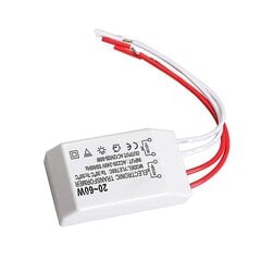 20-60w 12v halogeenlambi elektrooniline trafo kohtvalgusti adapter hind ja info | Muundurid, inverterid | kaup24.ee