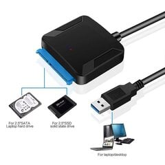 USB 3.0 to Sata kaabel USB 3.0 kõvaketta adapteri muundur 2,5/3,5 tolli väline HDD SSD adapter sülearvuti jaoks Xbox One Xbox 360 PS4 hind ja info | USB jagajad, adapterid | kaup24.ee