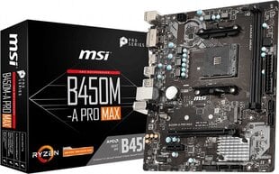 MSI B450M-A PRO MAX цена и информация | Материнские платы | kaup24.ee