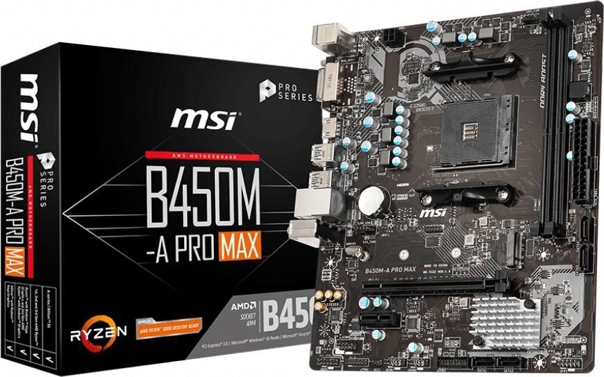 MSI B450M-A PRO MAX цена и информация | Emaplaadid | kaup24.ee