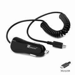 Reverse CC-21 Универсальная 2.1A  Micro USB Проводная 1.2m Авто Зарядка для GPS / Мобильных Телефонов / Планшетов Черная цена и информация | Зарядные устройства для телефонов | kaup24.ee