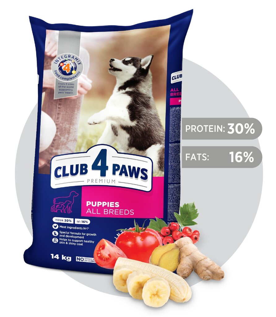 Club 4 Paws Premium kuivtoit kutsikatele - Kõikidele tõugudele цена и информация | Kuivtoit koertele | kaup24.ee