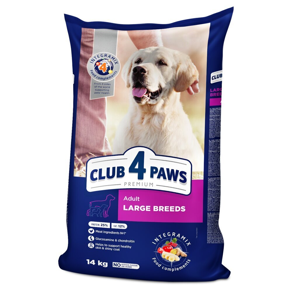 Club 4 Paws Premium kuivtoit suurt kasvu koertele цена и информация | Kuivtoit koertele | kaup24.ee