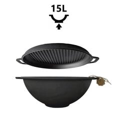 Vaakumpott / ahjupott 15 l GRILL malmist kaanega V15CP hind ja info | Potid ja kiirkeedupotid | kaup24.ee