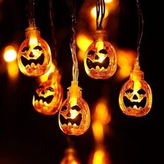 Halloweeni dekoratiivne aiakõrvitsa akuga valgusti 3M 20 LED-valgusti, mis sobib Halloweeniks, soe valge [energiaklass A+] hind ja info | Peokaunistused | kaup24.ee