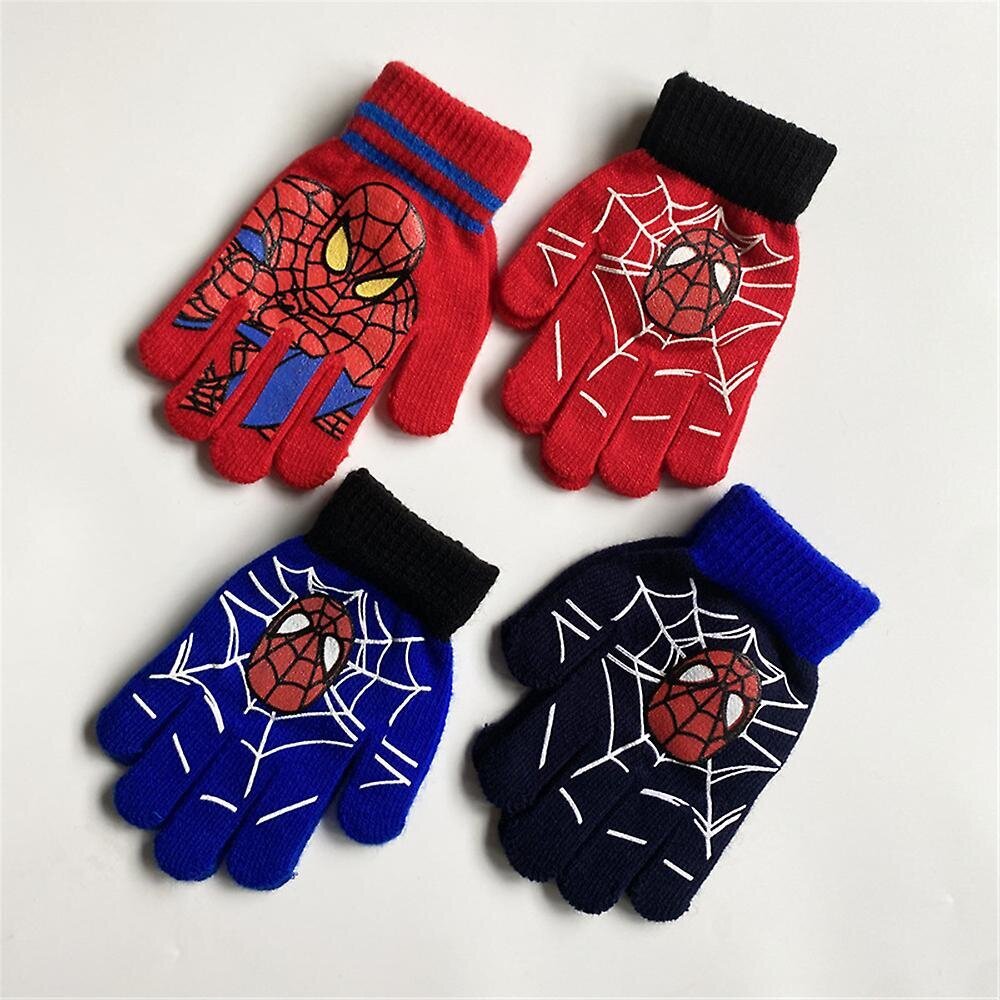 Spiderman Kids Full Finger Kindad Õues Soe Talvine Kootud Termokindad Kindad Kingitused hind ja info | Naiste kindad | kaup24.ee