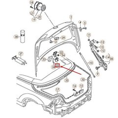 VW Eos 1F8 Satiinmust kate - lukk 1Q0827520B9B9 Ehtne hind ja info | Lisaseadmed | kaup24.ee