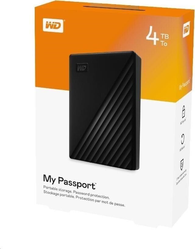 Väline kõvaketas WD My Passport 5TB HDD, must цена и информация | Välised kõvakettad (SSD, HDD) | kaup24.ee