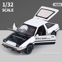 1/32 Esialgne D AE86 mänguauto survevalatud miniatuurne mudel, tagasitõmmatav helivalgustus, uksed avatavad õppekollektsiooni kingitus lapsele цена и информация | Коллекционные модели автомобилей | kaup24.ee