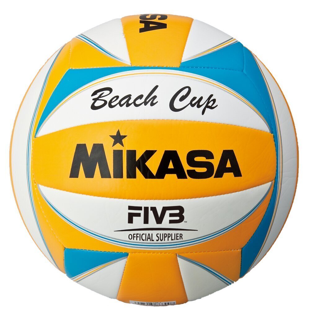 Võrkpall Mikasa Beach Cup, kollane/sinine, suurus 5 цена и информация | Võrkpalli pallid | kaup24.ee