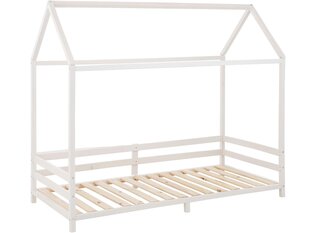 Детская кроватка - домик Notio Living Ellen с решеткой, белая цена и информация | Детские кровати | kaup24.ee