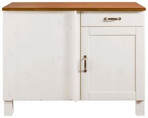Угловая тумбочка Notio Living Dennis 60, белого /коричневого цвета цена и информация | Кухонные шкафчики | kaup24.ee