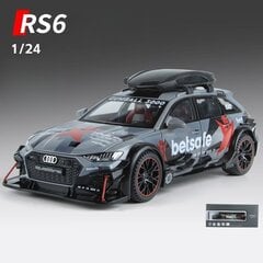 1/24 RS6 mänguautomudel 1:24 Diecast võidusõidusõiduk Miniatuurne tagasitõmmatav helivalgusti uksed avatavad kollektsiooni kingitus lapsele цена и информация | Коллекционные модели автомобилей | kaup24.ee