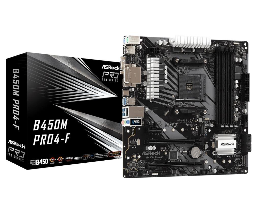 Asrock B450M Pro4-F цена и информация | Emaplaadid | kaup24.ee