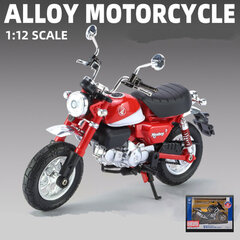 1:12 Honda Monkey 125 sulamist sportmootorratta mudel Diecast Street Racing mootorratta mudeli simulatsioon helivalgus lastele mänguasjad kingitus цена и информация | Коллекционные модели автомобилей | kaup24.ee