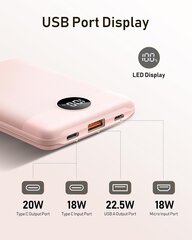 VEEKTOMX Mini Power Bank 10000mAh, розовый цена и информация | Зарядные устройства Power bank | kaup24.ee