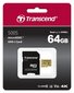 Transcend MicroSDXC 64GB (+SD Adapter) цена и информация | Mobiiltelefonide mälukaardid | kaup24.ee